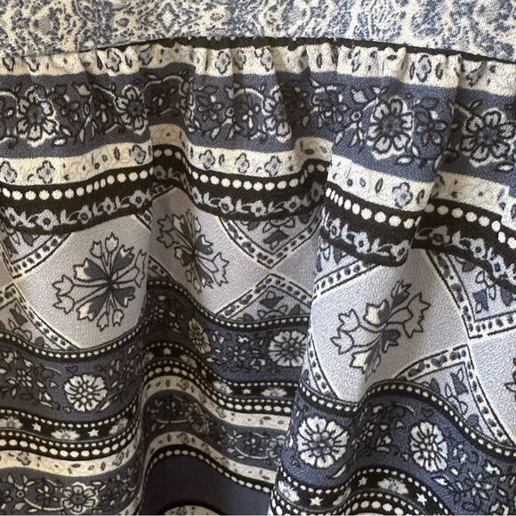 Knox Rose Blue Tiered Ruffled Dress Sundress SZ S Flowy Feminine Lightweight - Picture 7 of 11